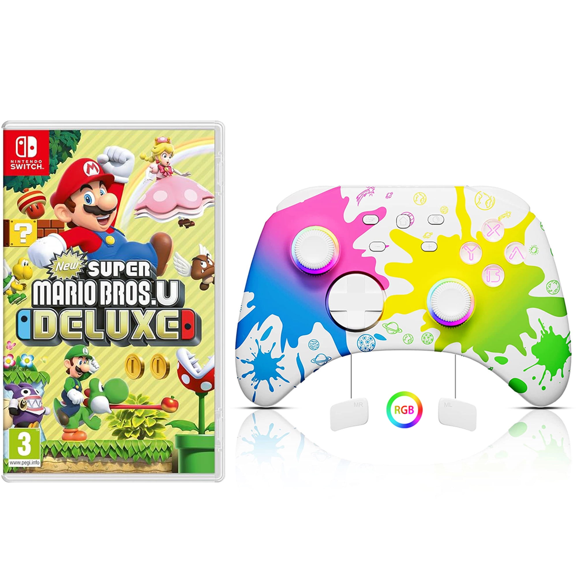New Super Mario Bros. U Deluxe Game Disc and Upgraded