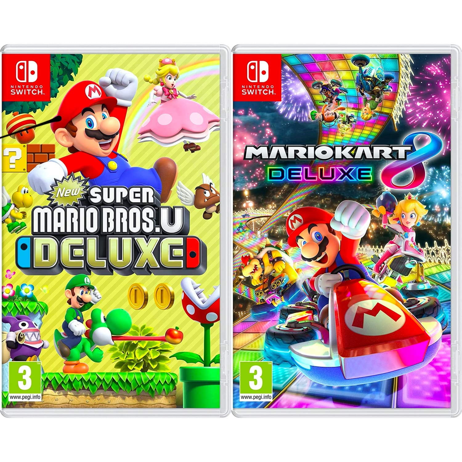 New Super Mario Bros. U Deluxe + Mario Kart 8 Deluxe Two Game Bundle