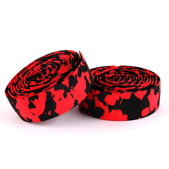 New Super Soft Bike Bicycle Cycling Handlebar Grip Tape Wraps Adhesive Back with Bar Plugs (Multi-Color)