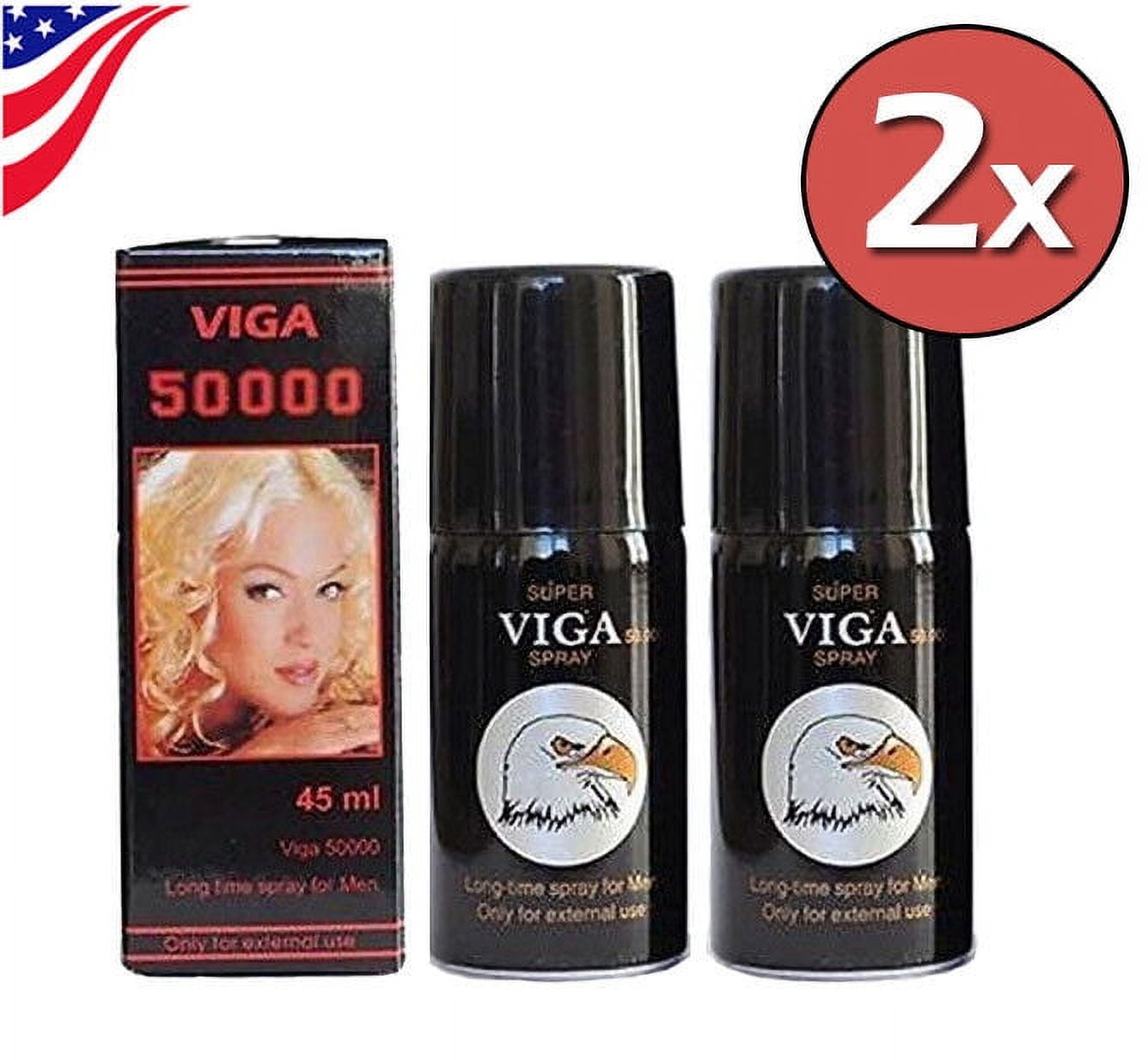 New Super Viga 50000 MenS Body Spray 2 Pack