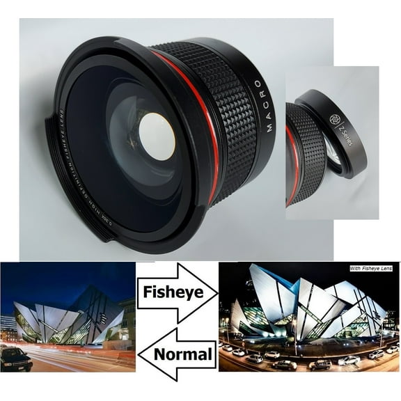 New Super Wide HD Fisheye Lens for Canon EOS M EF-M 22mm STM Kit (43mm Compatible)