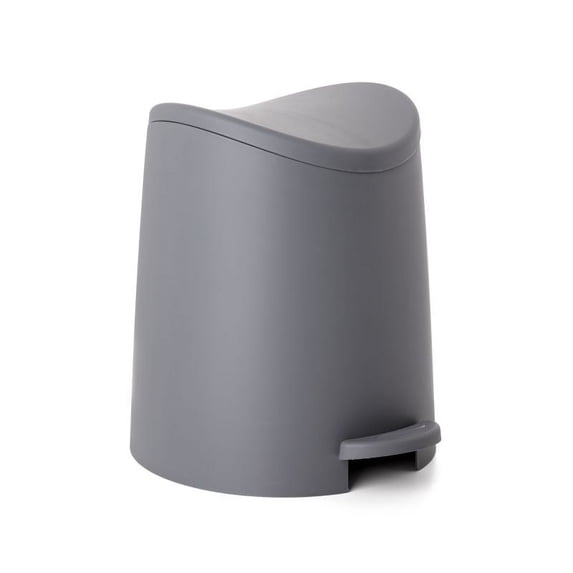 New Superio Small Trash Can with Lid 3 Liter Grey,