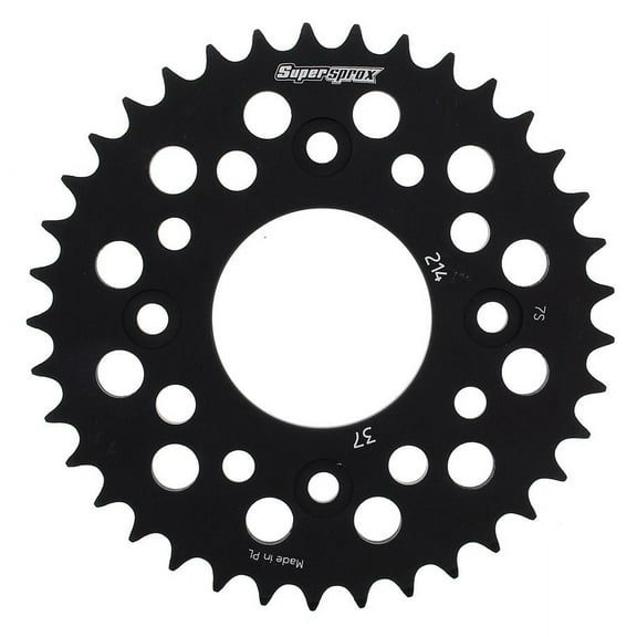 New Supersprox Black Aluminum Sprocket, 37T, Chain Size 420, Ral-214-37-Blk