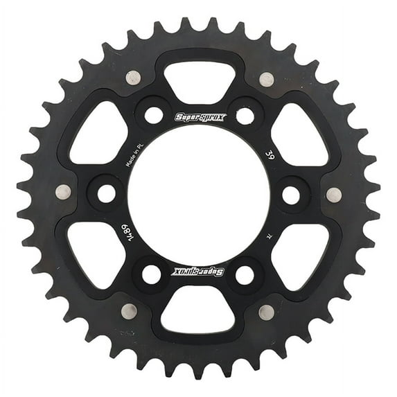 New Supersprox - Black Stealth Sprocket, 39T, Chain Size 525, Rst-1489-39-Blk