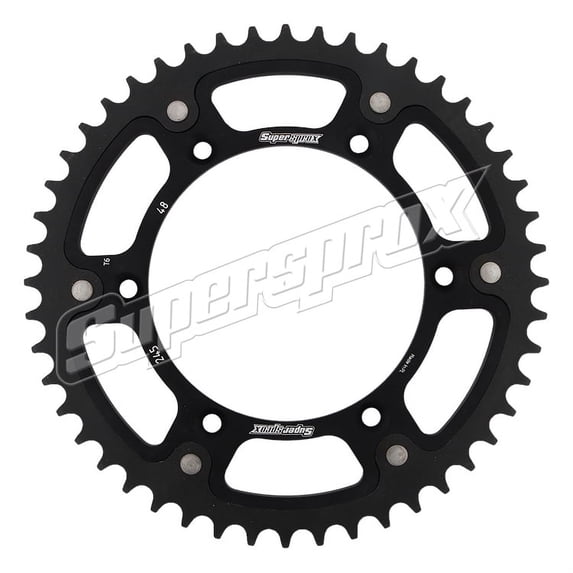 New Supersprox - Black Stealth Sprocket, 48T, Chain Size 520, Rst-245-48-Blk