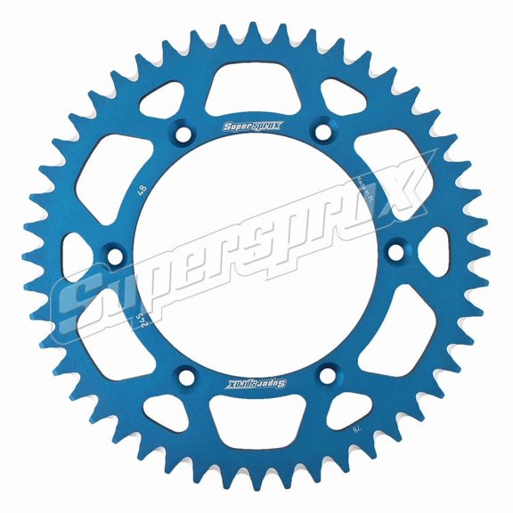 New Supersprox Blue Aluminum Sprocket, 48T, Chain Size 520, Ral-245-48-Blu