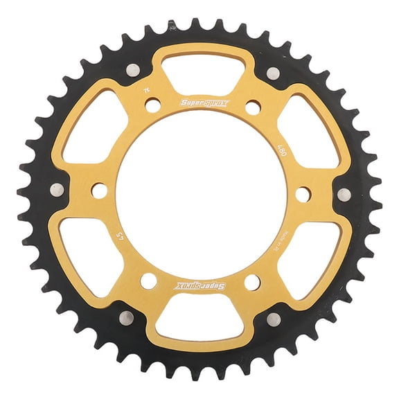 New Supersprox - Gold Stealth Sprocket, 45T, Chain Size 525, Rst-480-45-Gld