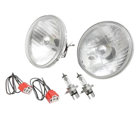 New Suzuki Samurai SJ410 SJ413 Gypsy Headlight Sealed Beam With Bulb Holder Pair 7''