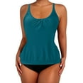 thumbnail image 1 of New Swimwear Split Women's Printing Square Corner Tankini Swimwear Top for Beach, 1 of 4