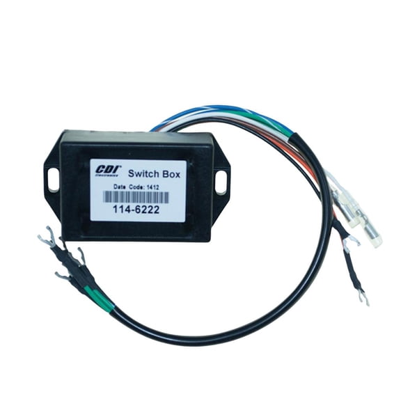 New Switch Box Compatible With Mercury 2 Cyl 9.8 HP 2 Cyl 2.562 Bore 20 HP 2 Cyl 4 HP 2 Cyl 2.565 Bore Cross Flow 20 HP By 339-6222A8 114-6222 339-6222A10 339-6222A4