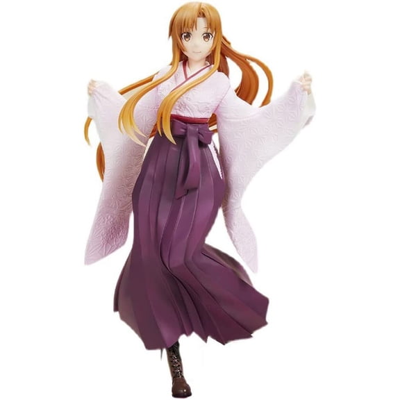 New Sword Art Online: Asuna Collectible (Kimono) Character Figurine Animated Statue Desktop Ornament Room Decorations Collection Anime Souvenirs Creative Gift