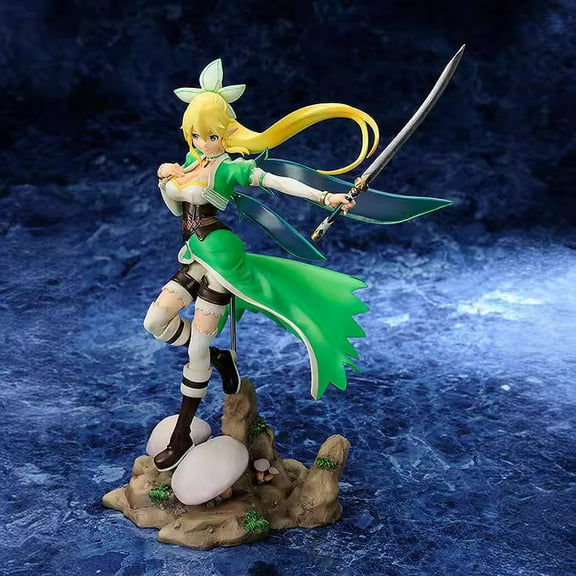New Sword Art Online SAO Kirigaya Suguha (Combat Ver) Character Anime Model Statue Action Figures Desktop Ornament Popular Decorations Fan Souvenirs Creative Gift Collectable