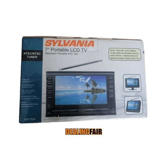 Sylvania SRT702A 7" LCD Portable Television with Remote Control & A/V Cables