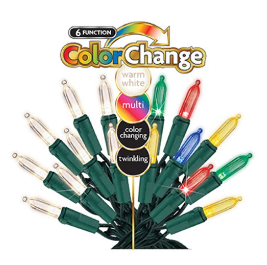New Sylvania V4490288 Christmas StayLit 6 Function Multi Color Changing LED Lights