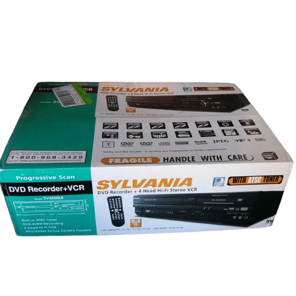 New Sylvania ZV450SL8 DVD/ VCR Combo Recorder