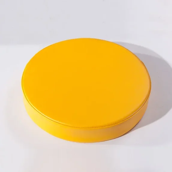 New Synthetic Leather Round Cushion Sofa Chair Stool Seat Foam Cushion Chair Pads Office Vehicles Home Waterproof (P55,40x40x8cm)