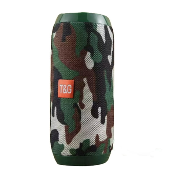 New T&G  7 inch Bluetooth Speaker 10w Wireless Waterproof Outdoor Stereo Bass USB/TF/FM Radio, Color Camo