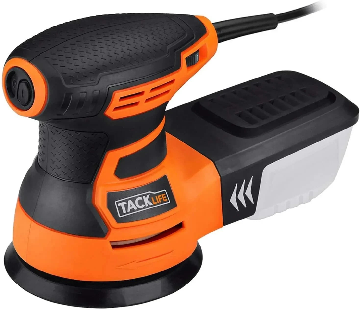 New TACKLIFE 5-Inch Random Orbital Sander 3.0A w/ 12Pcs Sandpapers, 6 Variable Speed