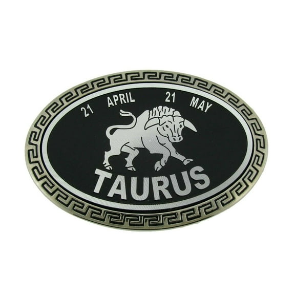 New TAURUS Zodiac Sign with Bottle Opener in the back of the Belt Buckle Birthday Astrology