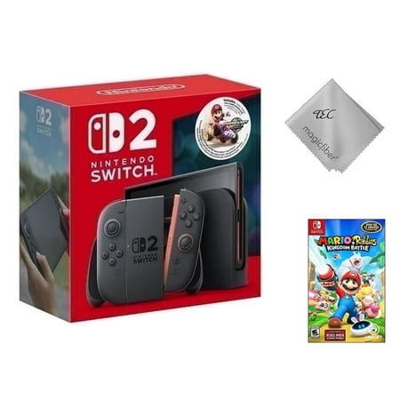 New TEC Nintendo Switch 2 Console - Mario Kart World Bundle + Mario Rabbids Sparks of Hope (2 Games) w/ 256GB Storage