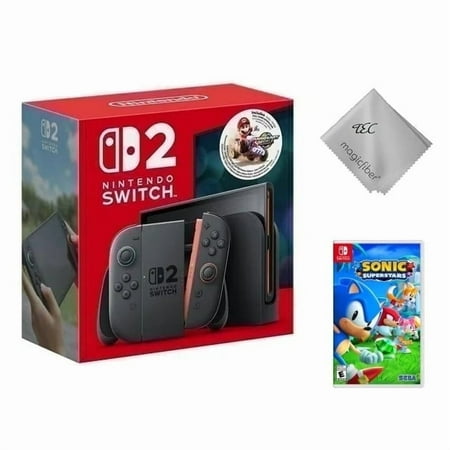 New TEC Nintendo Switch 2 – Mario Kart World + Sonic Superstars Game Bundle | Action Racing & Platformer Combo | 2 Game Set