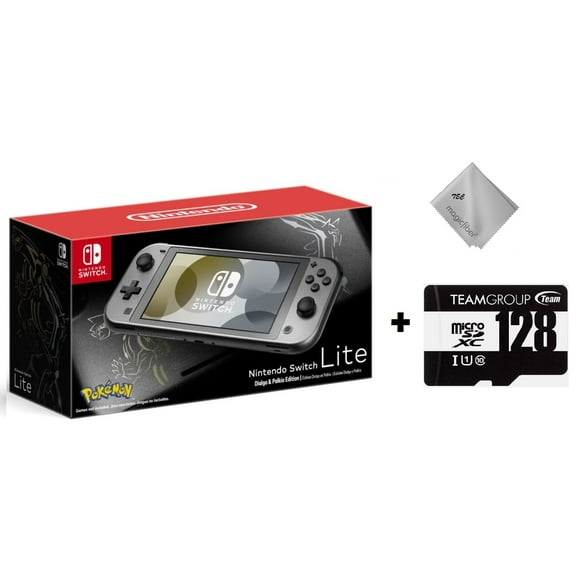 New TEC Nintendo Switch Lite Dialga & Palkia Edition, WiFi, Bluetooth, Bundle with Teamgroup 128GB MicroSDHC