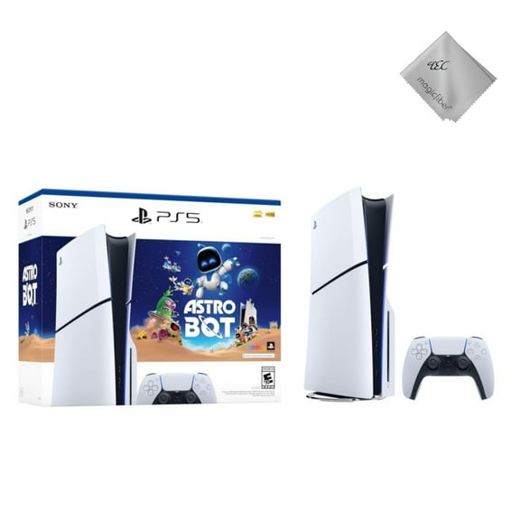 New TEC PlayStation_5 Slim (PS_5 Slim) Disc Edition 1TB SSD + ASTRO Bot Game Ultimate Gaming Bundle 4K UHD, HDR, 120Hz, Ray Tracing Includes DualSense Wireless Controller Next-Gen Console