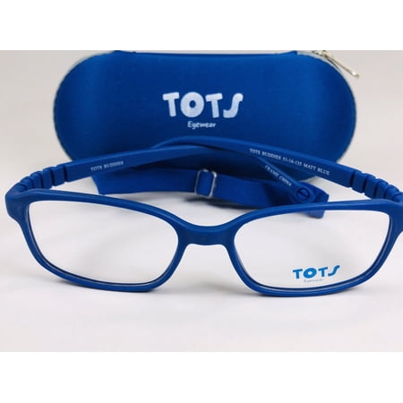 New TOTS Matte Blue BUDDIES Eyeglasses for KIDS 51mm with Case & Strap