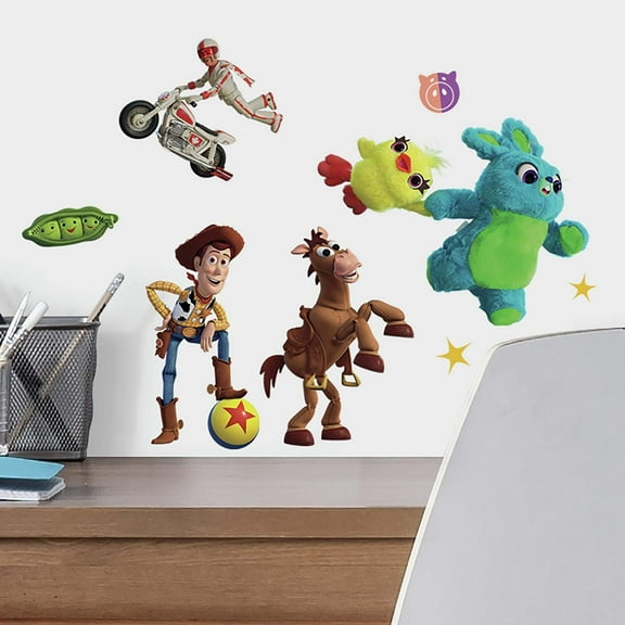 New TOY STORY 4 Wall Decals 38 Peel & Stick DISNEY Licensed Stickers Decor