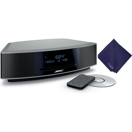 New TTrade Bose_Wave_Music System IV - Silver | Bluetooth CD Player & AM/FM Radio | Premium Sound with WaveGuide Technology | Remote & Dual Alarm Included