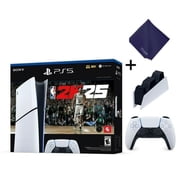 New TTrade PlayStation_5 Slim Digital Edition Console - NBA 2K25 Bundle with Extra DualSense Controller & Charging Station
