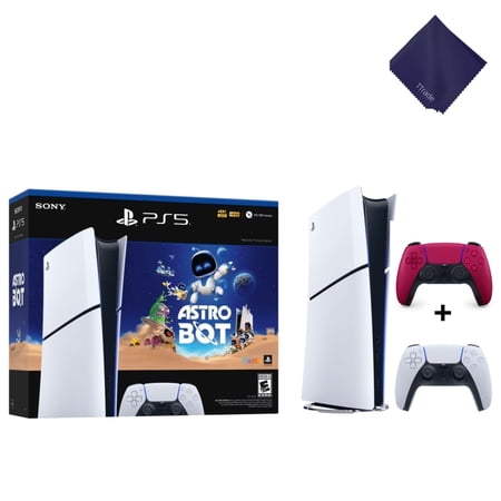 New TTrade PlayStation_5 Slim Digital Edition Console (PS_5) – ASTRO’s PLAYROOM Bundle + Extra White DualSense Wireless Controller – 825GB SSD, 4K Ultra HD, HDR