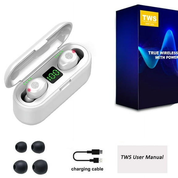 New TWS Wireless Bluetooth 5.0 Headphone Stereo Sports Waterproof Earhook Earphones With Microphone 3000mAh Charging Box