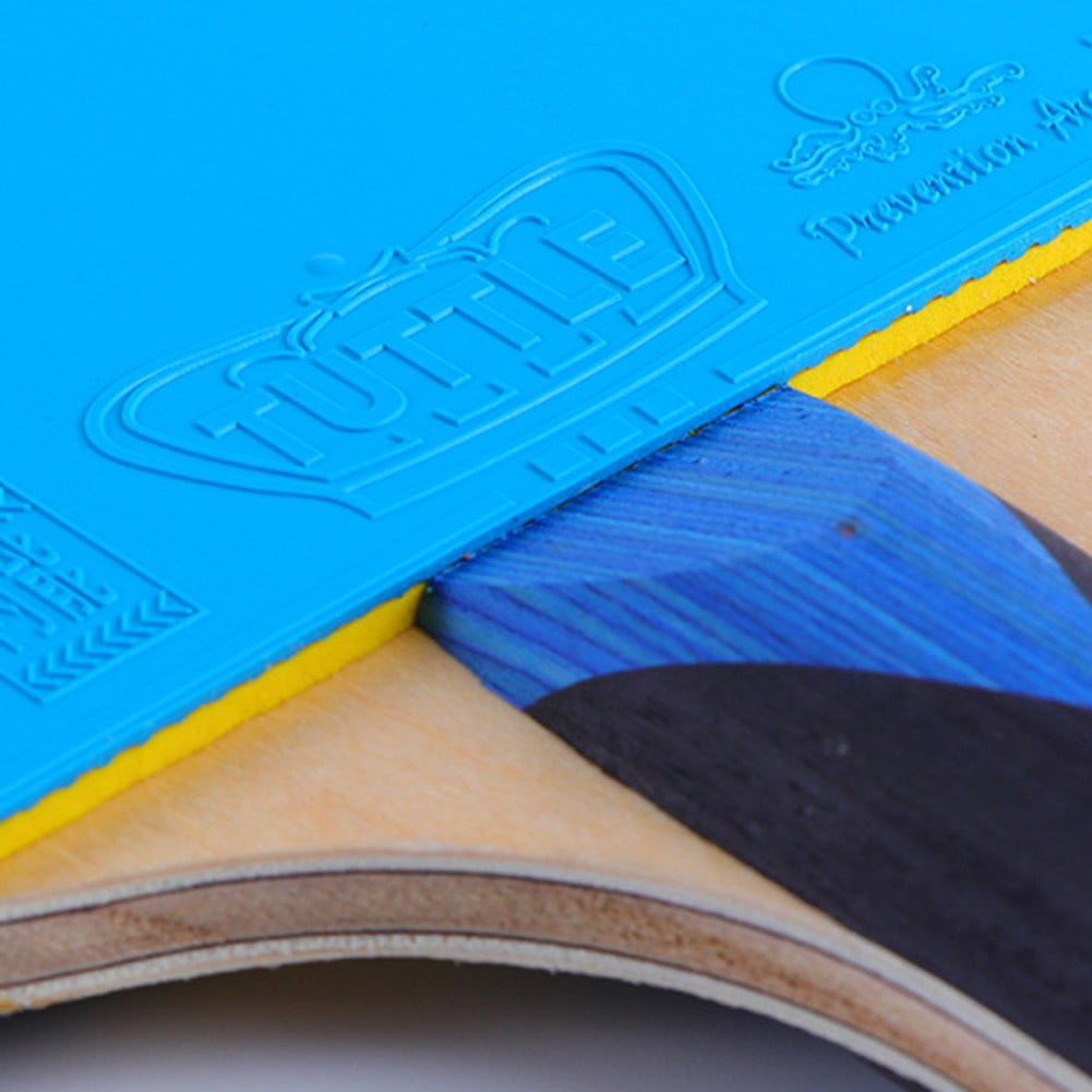 New Table Tennis Racket Table Tennis Bag Bag Racket Wood+Rubber 7 Ply Wood Long Handle Medium Hardness Sponge Pink/Green/Blue Blue Fangkenuo
