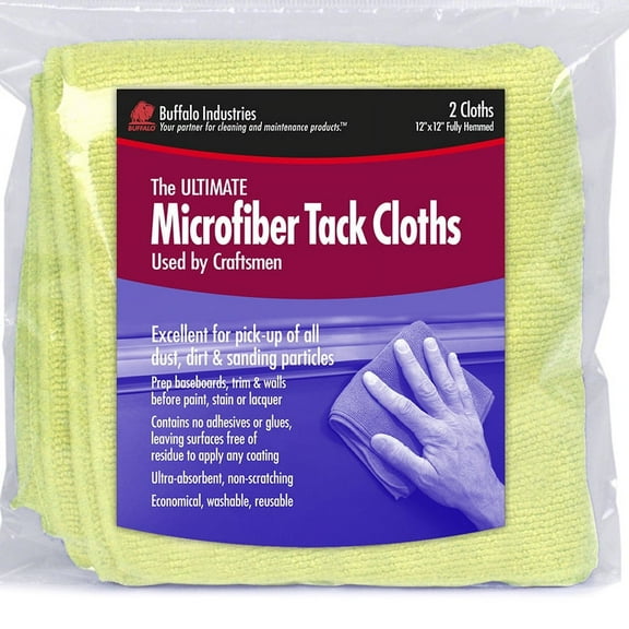Buffalo Industries 65008 Microfiber Tack Cloth 2Pk Bag