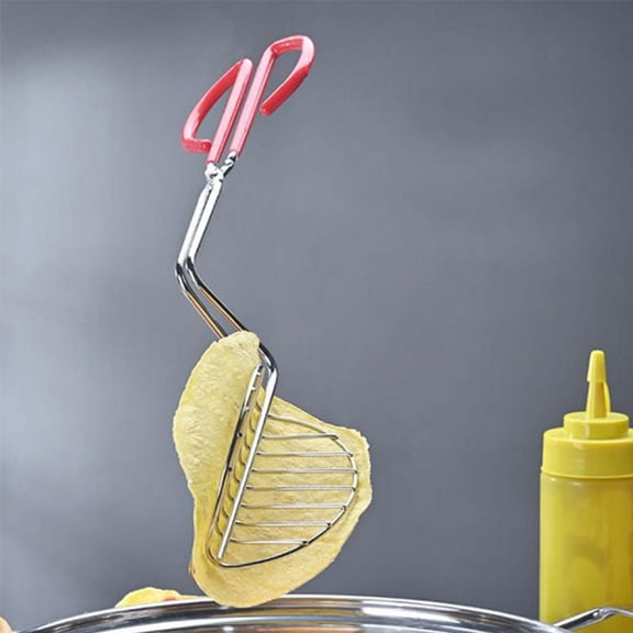 New Taco Shell Maker Press Tortilla Fryer Tongs Plated Steel Kitchen Tools