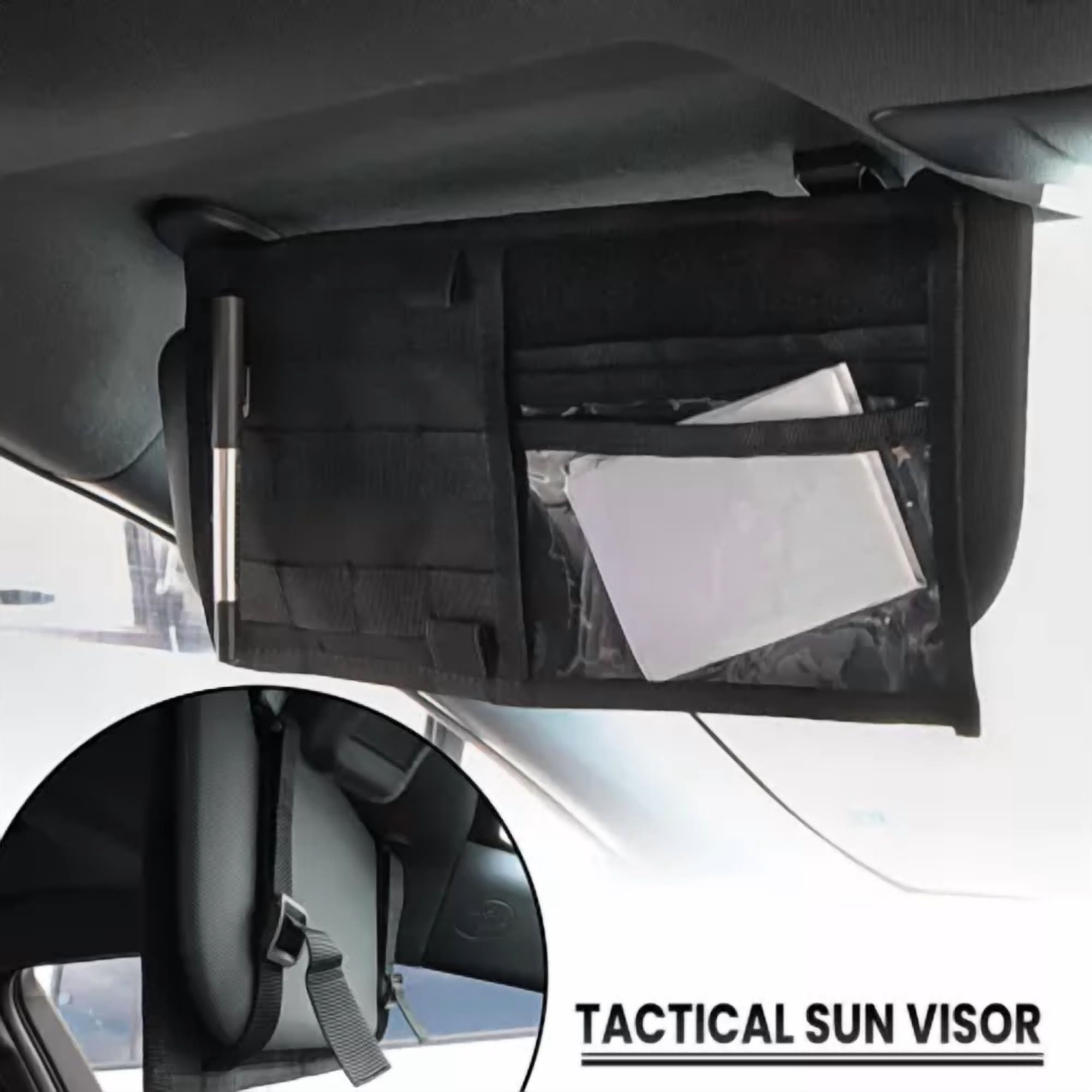 New Tactical Molle Car Sun Visor Organizer Visor Panel Storage Pouch Holder Us