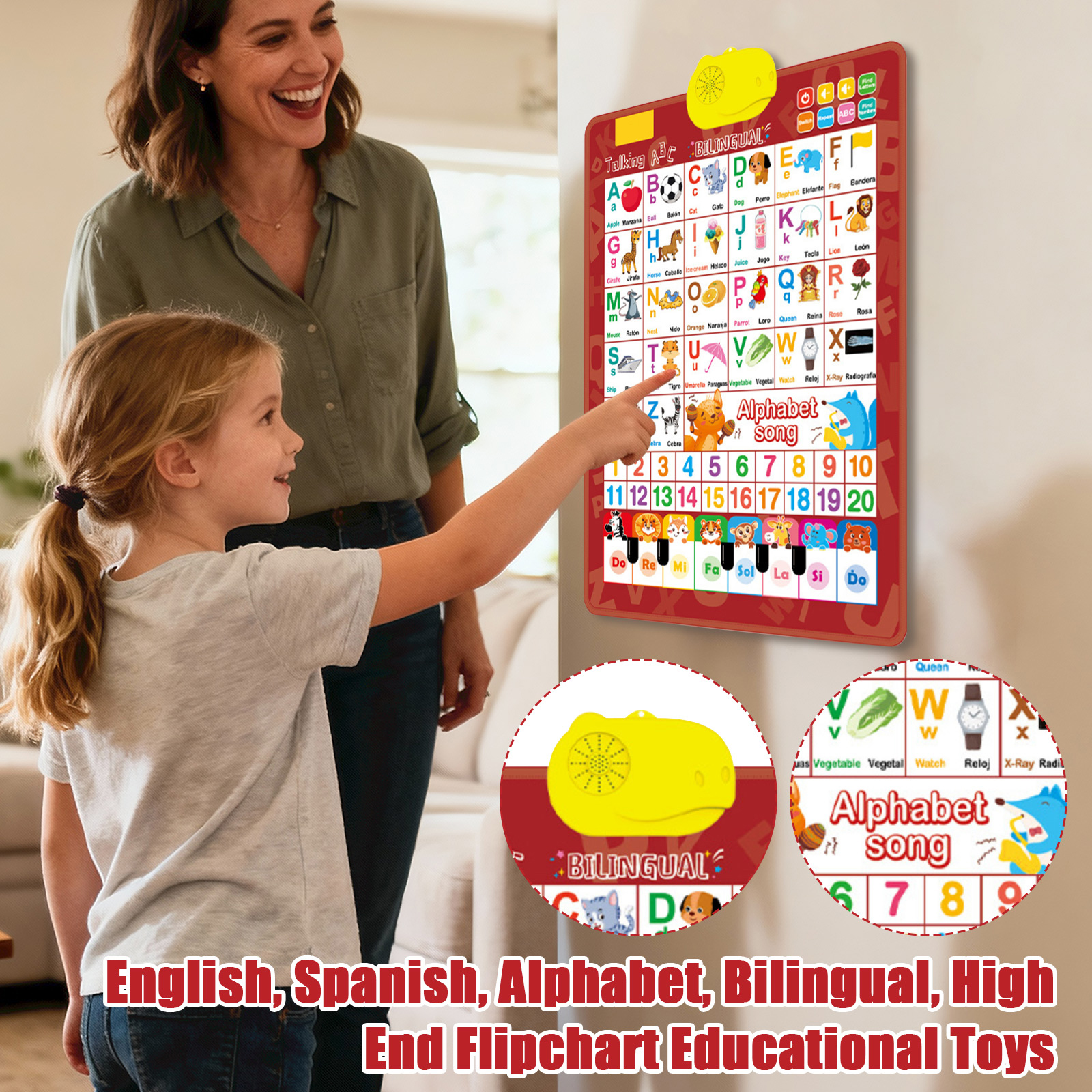 New Talking Wall Chart 2025 English Spanish Learning Poster With new-talking-wall-chart-2025-english-spanish-learning-poster-with