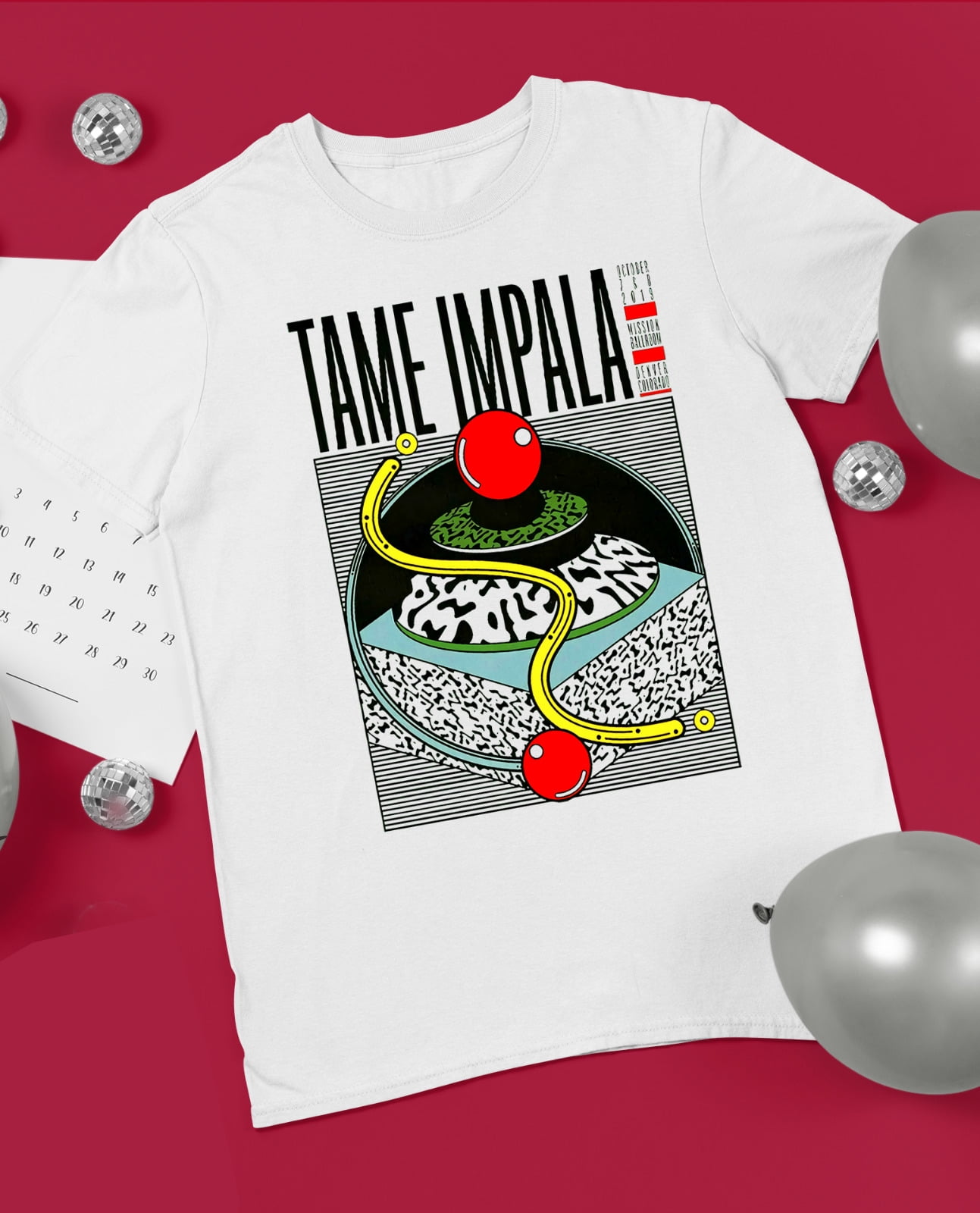 New Tame Impala Music TOUR Denver Colorado October White Men S234XL