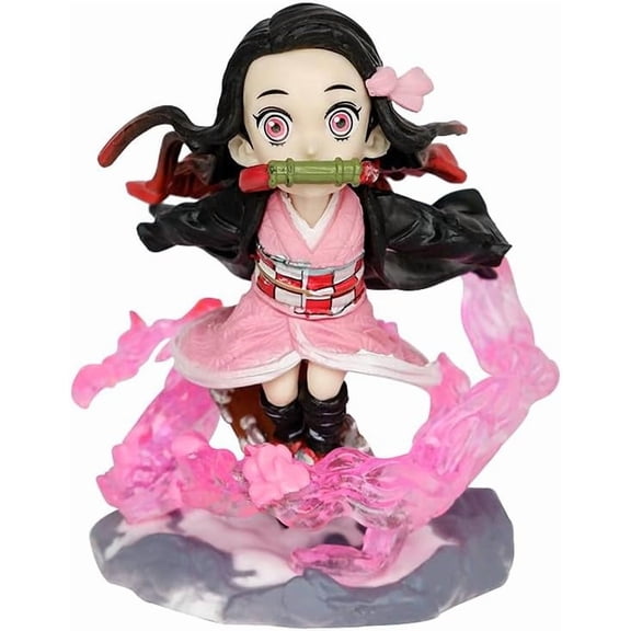 New Tanjirou, Nezuko Figure Statues 10cm/3.9inch PVC Character Figurine Cosplay Action Figures Model Collectible Anime Ornament (Kamado Nezuko)
