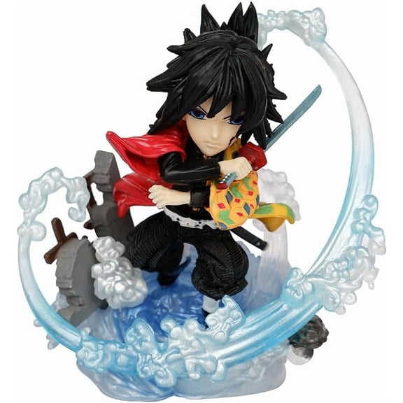 New Tanjirou, Nezuko Figure Statues 10cm/3.9inch PVC Character Figurine Cosplay Action Figures Model Collectible Anime Ornament (Tomioka Giyuu)