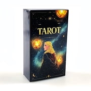 New Tarot Cards 78 Tarot Deck English Version Divination Fortune Telling Edition Board Game, Perfect For Collection & Gift Givin