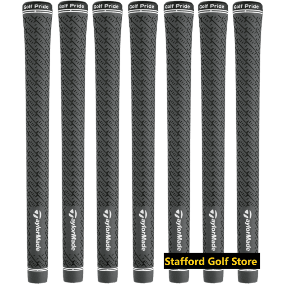 New TaylorMade Z-Grip By Golf Pride Standard Size .580R Grey/Black 50g- Set of 7