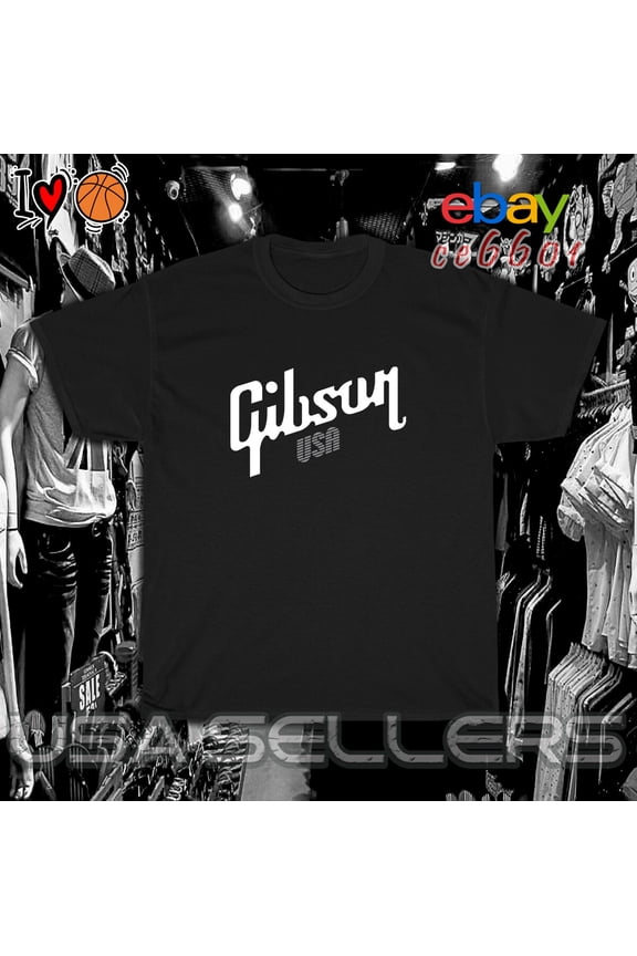New Tee Shirt From GIBSON USA American Logo For Men's T-Shirt