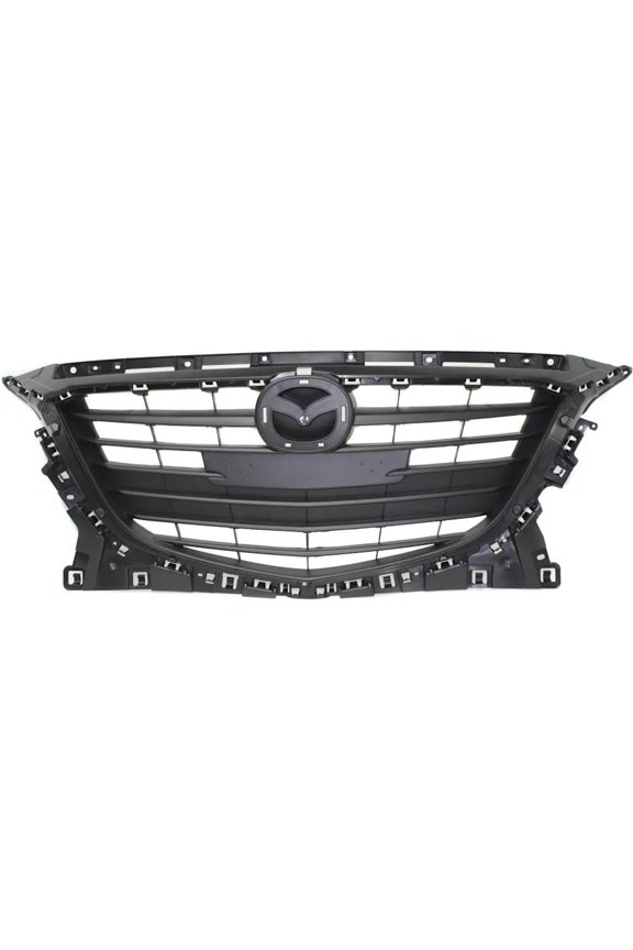 New Textured Black Grille Assembly Compatible With Mazda 3 Sport GT 4 Cyl 2.5L 3 GS 4 Cyl 2.0L 3 Sport GX 4 Cyl 2.0L 3 GT 4 Cyl 2.5L 2014-2016 By MA1200197 BJS750712