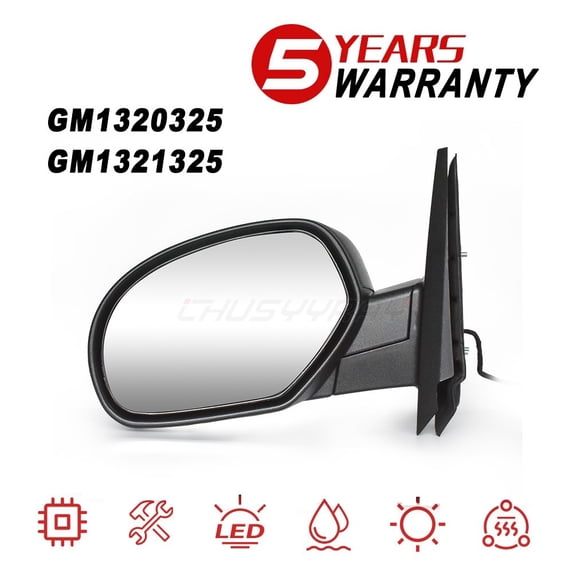 New Textured Side View Mirrors Power Heated For 2007-13 Chevy GMC