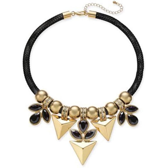 New Thalia Sodi Two-Tone Crystal & Stone Mesh Statement Necklace $49.50