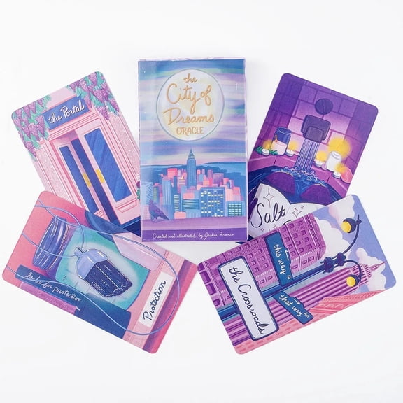 New The City Of Dreams Oracle Cards 35Cards English Visions Divination Edition Deck Board Playing Games 10.3*6Cm