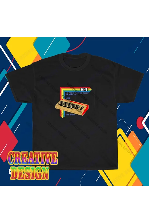 New The Commodore 64 C64 Retro Computer T-Shirt Funny Size S to 5XL