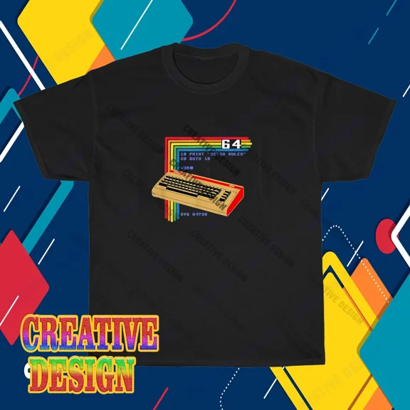New The Commodore 64 C64 Retro Computer T-Shirt Funny Size S to 5XL